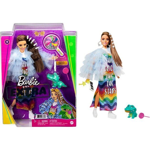 Кукла Barbie Экстра в голубой шифоновой накидке GYJ78