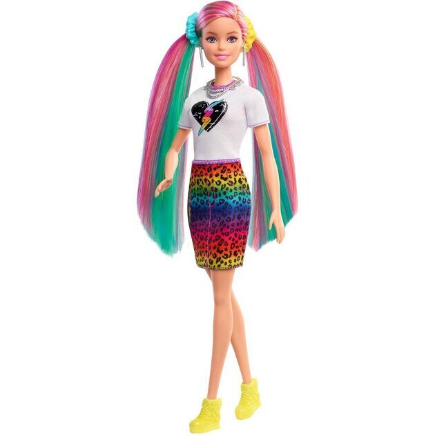 Кукла Barbie с разноцветными волосами GRN81