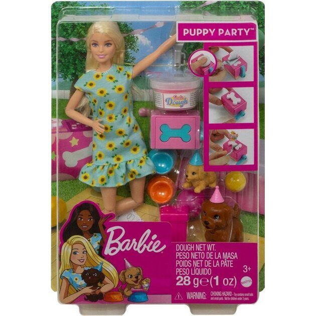 Набор Barbie Вечеринка кукла с питомцами GXV75