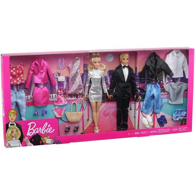 Набор Barbie и Кен с аксессуарами GHT40