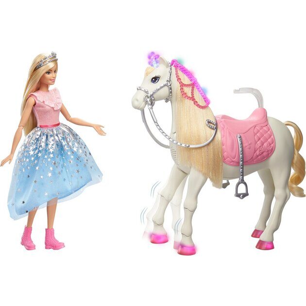 Набор Barbie Приключения принцессы кукла и единорог GML79