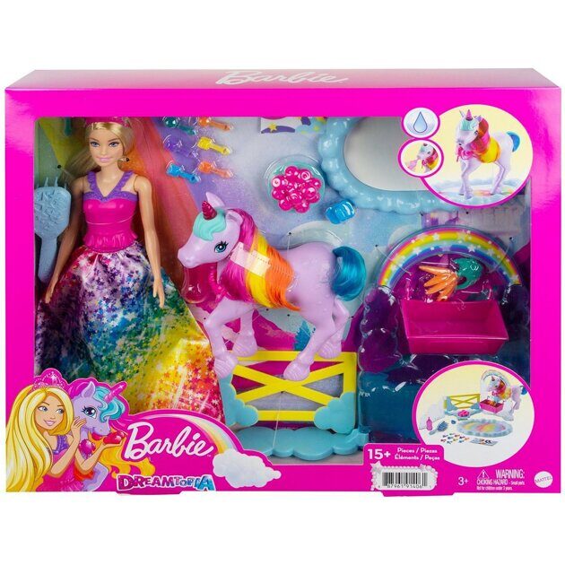 Набор Barbie Дримтопия Барби и единорог GTG01