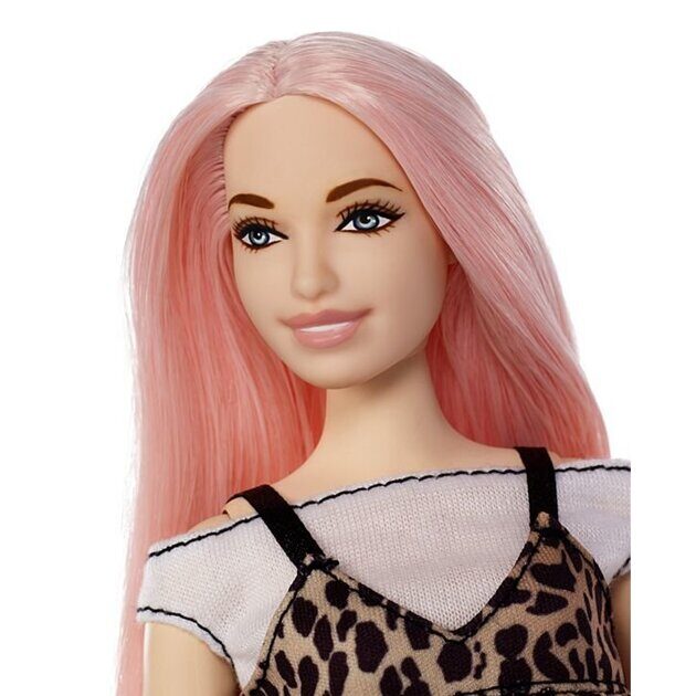 Кукла Barbie Fashionistas FXL49 (пышная с розовыми волосами)