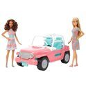 Розовый джип Барби с двумя куклами FPR59