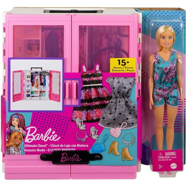 Набор Barbie Гардероб мечты с куклой GBK12