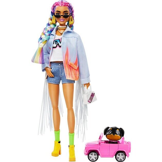 Кукла Barbie Экстра с радужными волосами GRN29