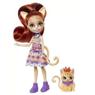 Кукла Enchantimals City Tails Кошка Тарла Табби с котенком HHB91