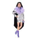 Кукла Barbie Экстра в серебристо-фиолетовом наряде HHN07