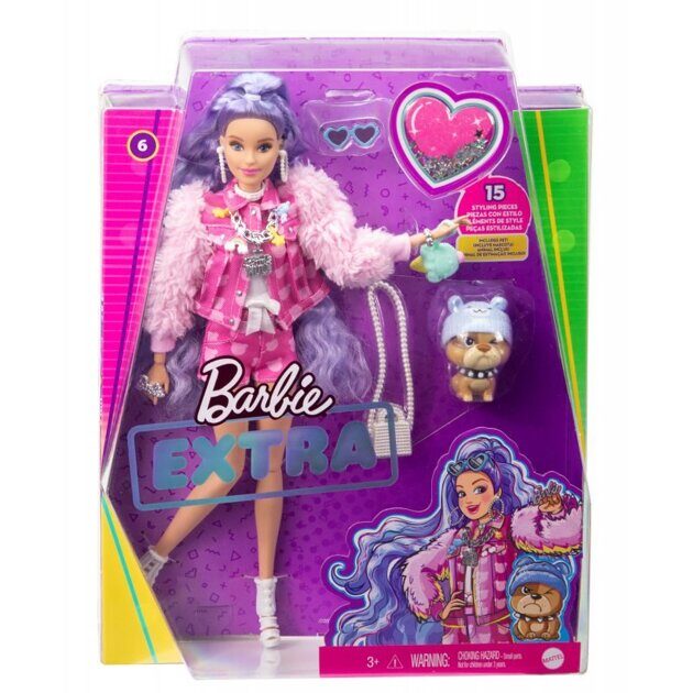 Кукла Barbie Экстра c фиолетовыми волосами GXF08