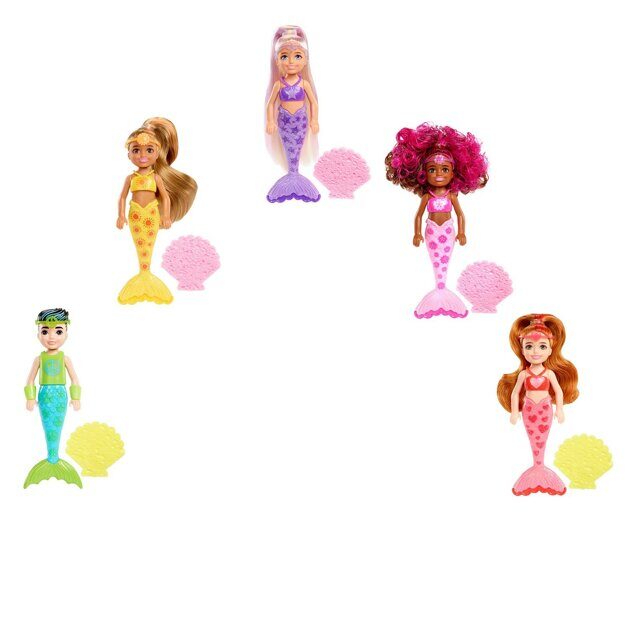 Кукла Barbie Color Reveal Радужная русалка Челси HCC75