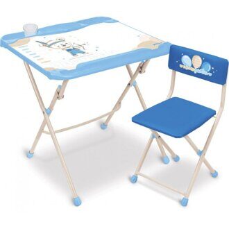 Детский столик и стульчик 3в1 Ника КНД5/1 голубой