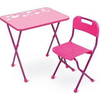 Детский столик и стульчик Ника КА2/Р Алина 2 розовый