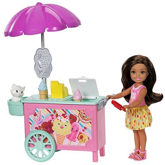 Набор Barbie Челси и тележка c мороженым FDB33