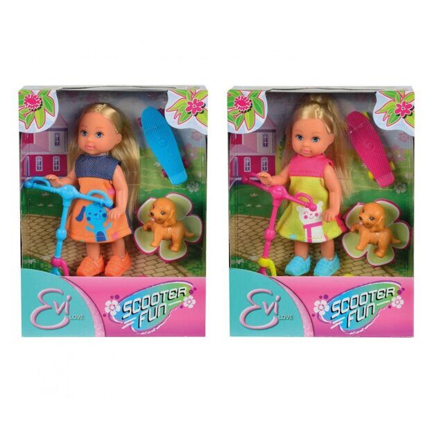 Кукла Steffi Эви на скутере с собачкой (2 вида)