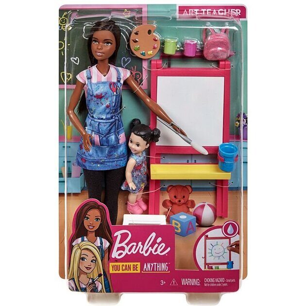 Набор Barbie Учитель рисования брюнетка GJM30