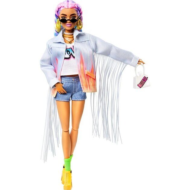 Кукла Barbie Экстра с радужными волосами GRN29