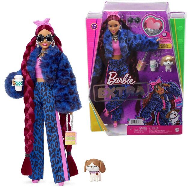 Кукла Barbie Экстра в синем спортивной костюме HHN09